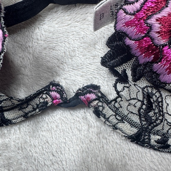 Fleur du Mal Pink and Black Lace Bra - Picture 4 of 15